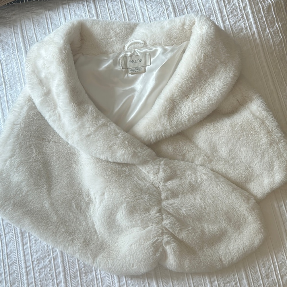 BHLDN Maxine Faux Fur Wrap